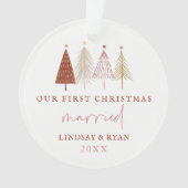 Moderne Verheiratete Neugeborene Ornament (Vorderseite)