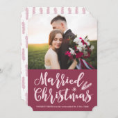 Moderne Verheiratete Weihnachten | Pine Mauve Foto (Vorne/Hinten)