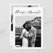 Moderne, Verheiratete Weihnachtsschrift Feiertagskarte (Vorne/Hinten)