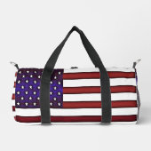 Moderne verkörperte amerikanische Flagge Zippo Lig Duffle Bag (Vorderseite)