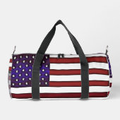 Moderne verkörperte amerikanische Flagge Zippo Lig Duffle Bag (Rückseite)