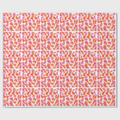 Moderne Verlaufs-Blobs in Rosa und Orange Geschenkpapier (Flach)