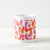 Moderne Verlaufs-Blobs-Muster in Rosa und Orange Kaffeetasse (Mittel)
