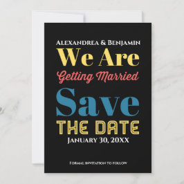 Moderne Verlobte Hochzeitskundgebung Save The Date