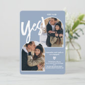 Moderne Verlobung 2 Foto Bogenschiessen Ankündigung (Stehend Vorderseite)