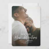 Moderne Verlobung des Neujahrs | Adventures Script Save The Date (Vorderseite)