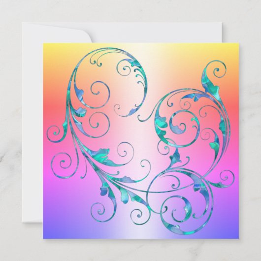 MODERNE VERLOBUNG EINLADUNG (Rückseite)