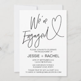 Moderne Verlobung Einladung