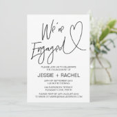 Moderne Verlobung Einladung (Stehend Vorderseite)