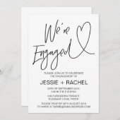 Moderne Verlobung Einladung (Vorne/Hinten)