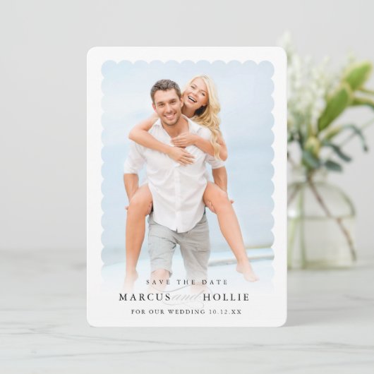 MODERNE Verlobung-Kalligraphie Einladung (Stehend Vorderseite)