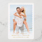 MODERNE Verlobung-Kalligraphie Folieneinladung (Vorderseite)