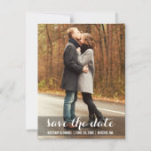 Moderne Verlobung Magnetic Save the Date Magneteinladung (Vorderseite)