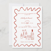 Moderne Verlobung | Whimsical Wedding Einladungen (Vorderseite)