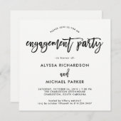 Moderne Verlobungs-Party Einladung des Skript-| (Vorne/Hinten)