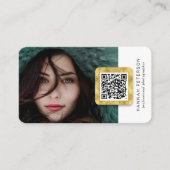Moderne Vernetzung von Social Media QR-Foto Visitenkarte (Vorderseite)