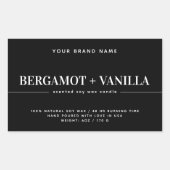 Moderne Verpackungsvorlage für die Kerzenkennzeich Rechteckiger Aufkleber (Vorderseite)