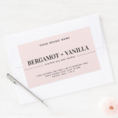 Moderne Verpackungsvorlage für die Kerzenkennzeich Rechteckiger Aufkleber (Umschlag)