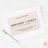 Moderne Verpackungsvorlage für die Kerzenkennzeich Rechteckiger Aufkleber (Umschlag)