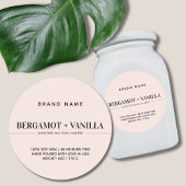 Moderne Verpackungsvorlage für die Kerzenkennzeich Runder Aufkleber