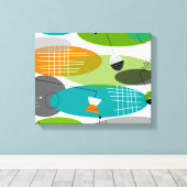 Moderne verschraubte Canvas Atomic III Leinwanddruck (Insitu (Holzboden))