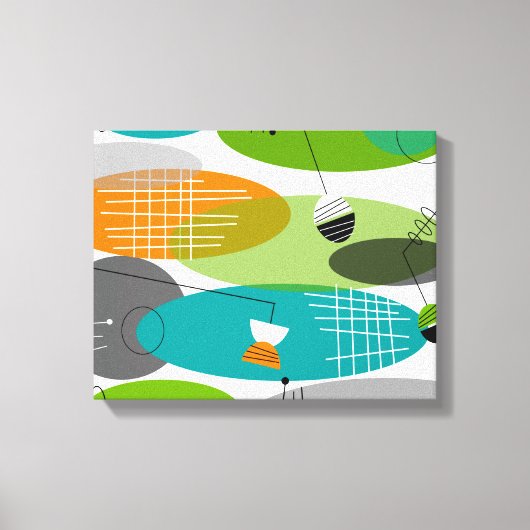 Moderne verschraubte Canvas Atomic III Leinwanddruck (Vorderseite)