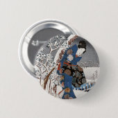 Moderne Version der Geschichte von Genji in Schnee Button (Vorne & Hinten)