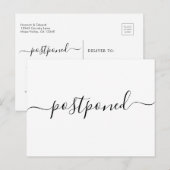 Moderne verspätete Hochzeitsankündigung Postkarte (Vorne/Hinten)