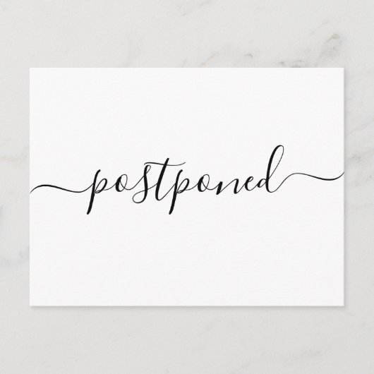 Moderne verspätete Hochzeitsankündigung Postkarte (Vorderseite)