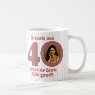 Moderne verstaubte Rose Fabelhafte 40. Geburtstags Kaffeetasse
