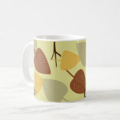 Moderne verstreute Blätter Herbstdarstellung Kaffeetasse (Vorderseite Links)