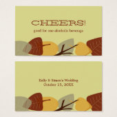 Moderne verstreute Blätter Herbstkarte Bar trinken (Vorne & Hinten)