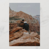 Moderne vertikale doppelseitige Fotografie Save Th Einladung (Rückseite)