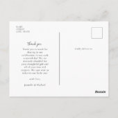 Moderne vertikale Foto Kinderdusche Vielen Dank Postkarte (Rückseite)