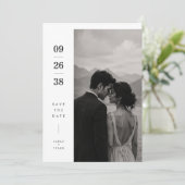 Moderne vertikale Foto-Save-the-Date-Karte Save The Date (Stehend Vorderseite)