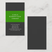 Moderne vertikale Graue Minimal-Visitenkarte Visitenkarte (Vorne/Hinten)