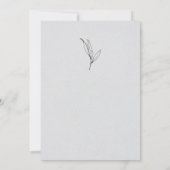 Moderne vertikale Hochzeitseinladung Einladung (Rückseite)
