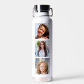Moderne vertikale Sechs-Foto-Collage-Gitter Trinkflasche (Rückseite)