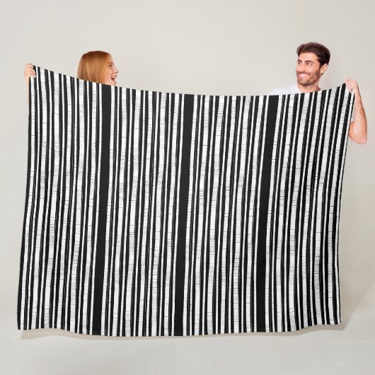 Moderne vertikale Streifenmuster Fleecedecke (Beispiel)