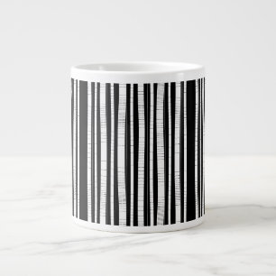 Moderne vertikale Streifenmuster Jumbo-Tasse