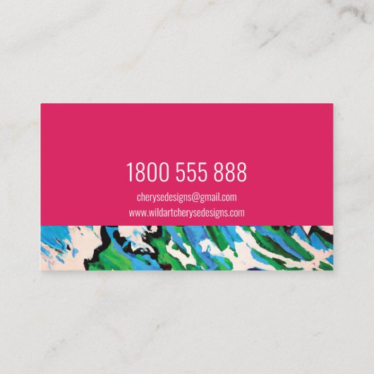 Moderne vertikale Visitenkarte (Rückseite)