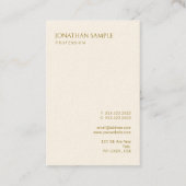 Moderne vertikale Visitenkarten Gold Text Elegant Visitenkarte (Rückseite)