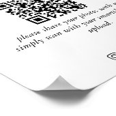 Moderne Verwendung der Liebe QR-Code weiß Poster (Ecke)