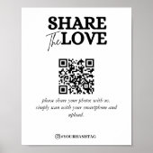 Moderne Verwendung der Liebe QR-Code weiß Poster (Vorne)