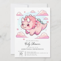 Moderne, verzauberte Dinosaur Babydusche