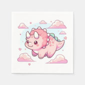 Moderne, verzauberte Dinosaur Babydusche Serviette (Vorderseite)