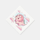 Moderne, verzauberte Dinosaur Babydusche Serviette (Ecke)