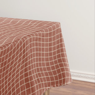 Moderne verzerrte Gitter   Minimalistische fließen Tischdecke