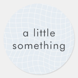 Moderne verzerrte Gitter Minimalistische Textnac Runder Aufkleber