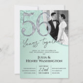 Moderne verzierte 56. Hochzeitstag-Feier Einladung (Vorderseite)